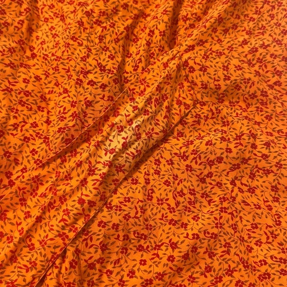 Vintage Y2K Orange Cottagecore Scoop Neck Coquette Mini Romper - Picture 6 of 13